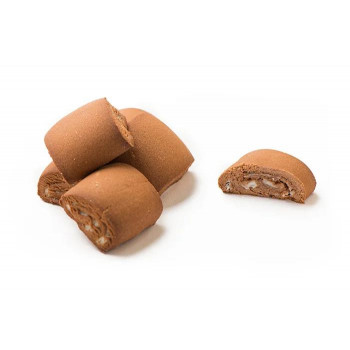 Песочно- шоколадные рулетики со сливочной начинкой